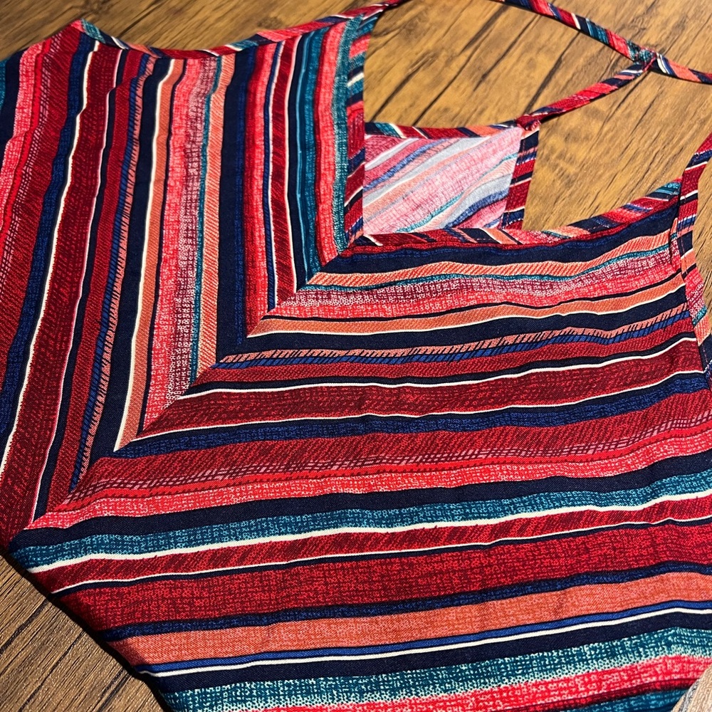 Striped racer back tank